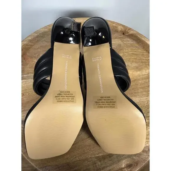 French Connection Womens Valerie Vegan Leather Slip On Heel Sandals Size 9 NWB - Picture 3 of 13